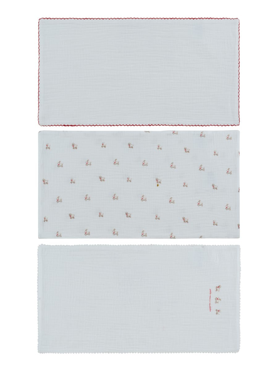 Petits Amis Burp Cloth Set of 3 - Red by KIPP™ Collection