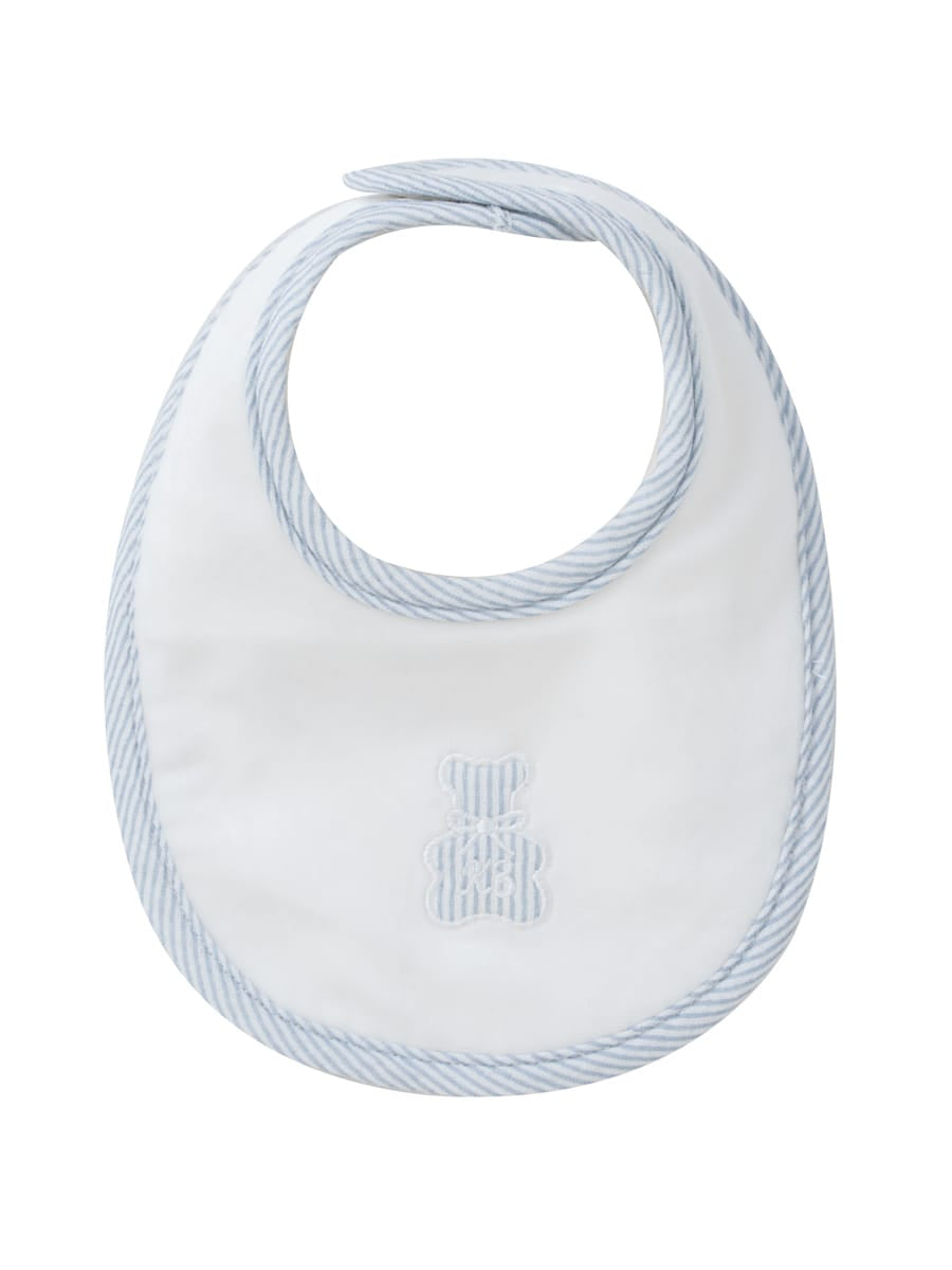 Petit Ours Bib - White Blue by KIPP™ Collection