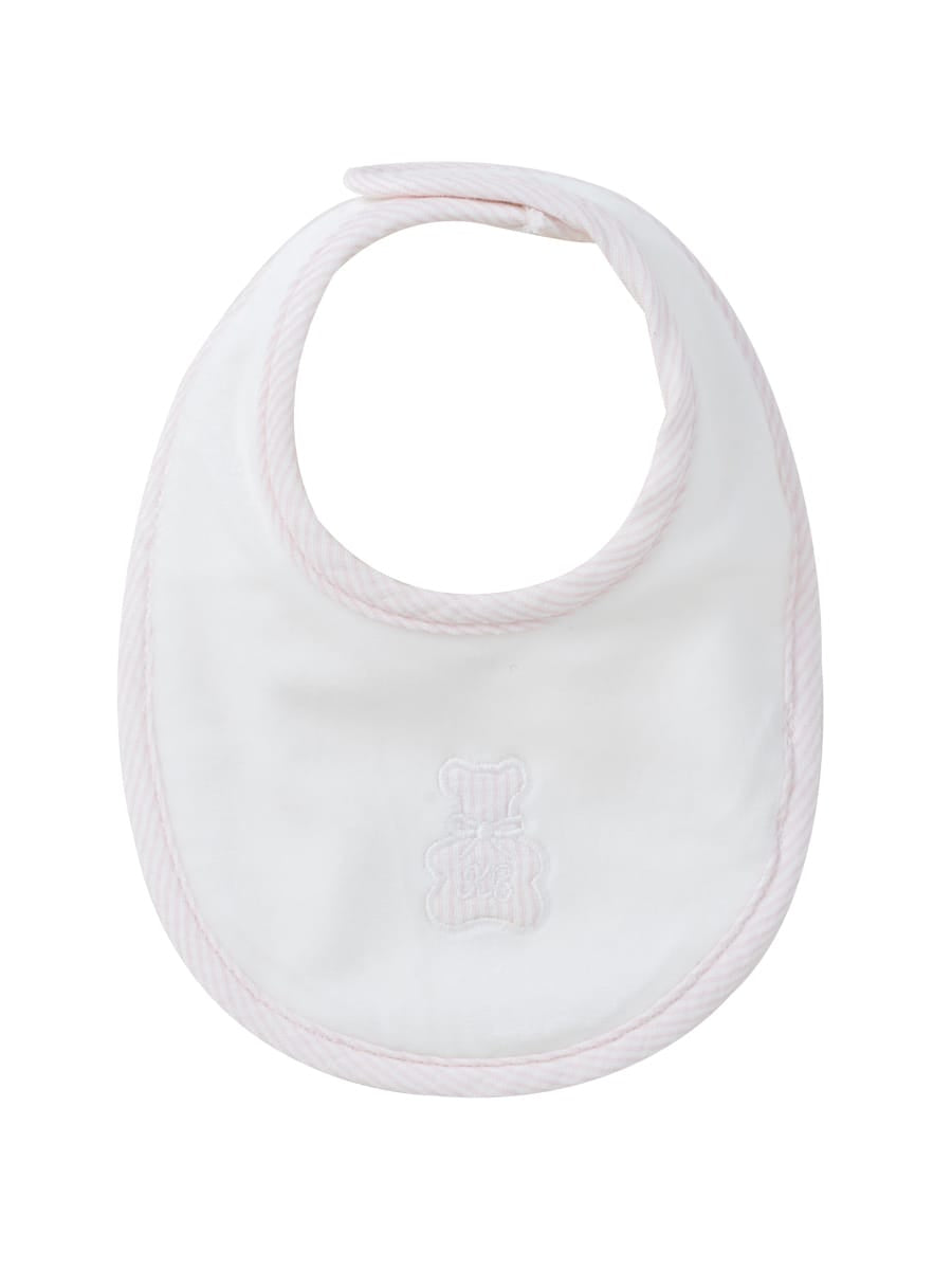 Petit Ours Bib - White Pink by KIPP™ Collection