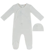 Petit Ours Pattern Footie + Hat - Blue by KIPP™ Collection