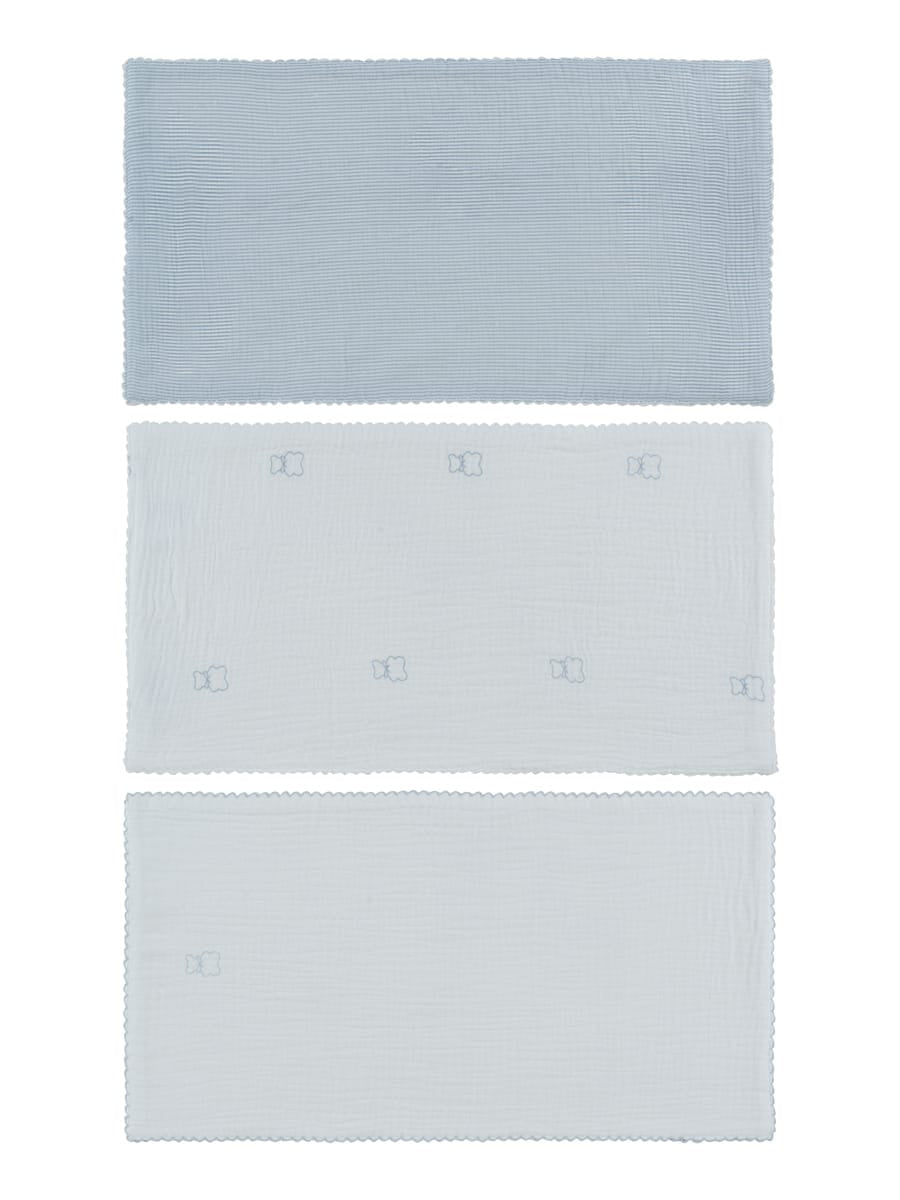 Petit Ours Burp Cloth Set of 3 - Blue by KIPP™ Collection