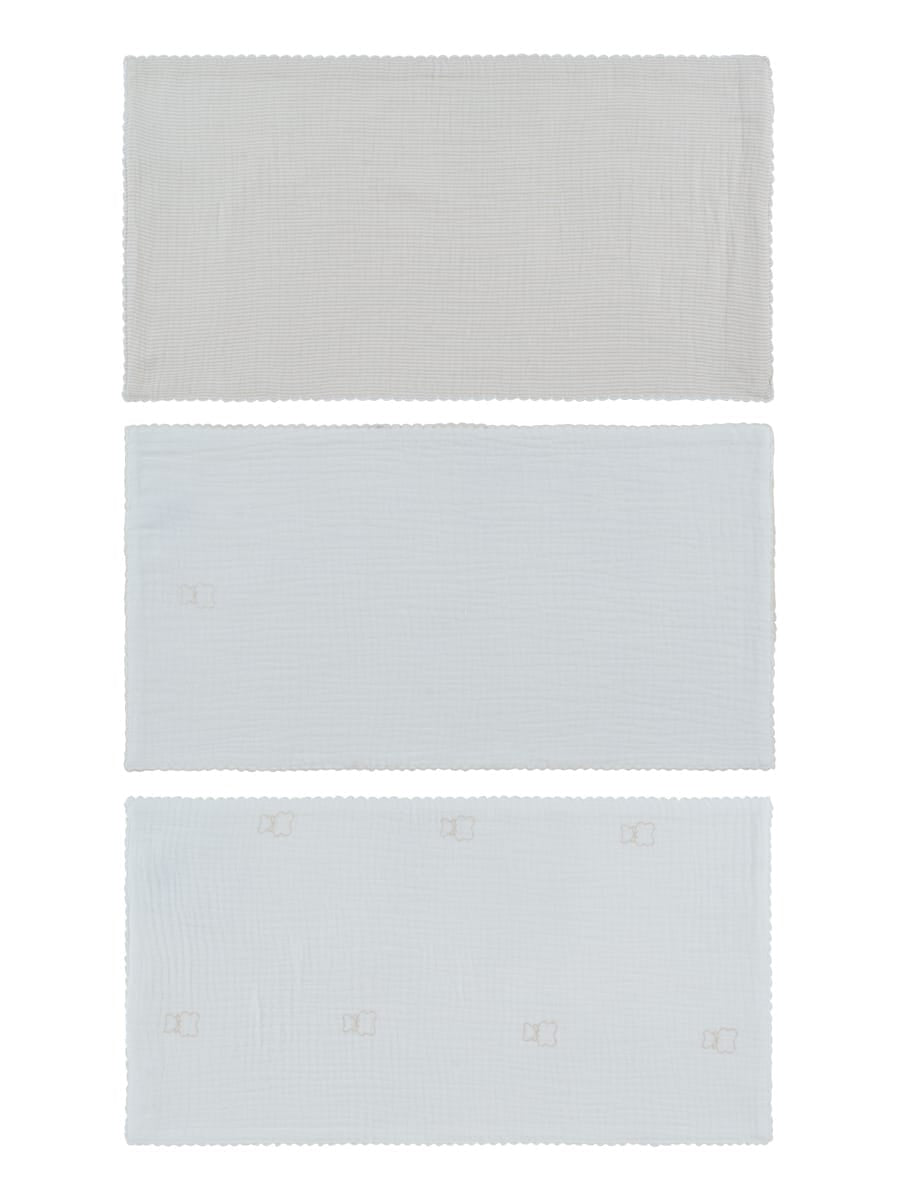 Petit Ours Burp Cloth Set of 3 - Stone by KIPP™ Collection
