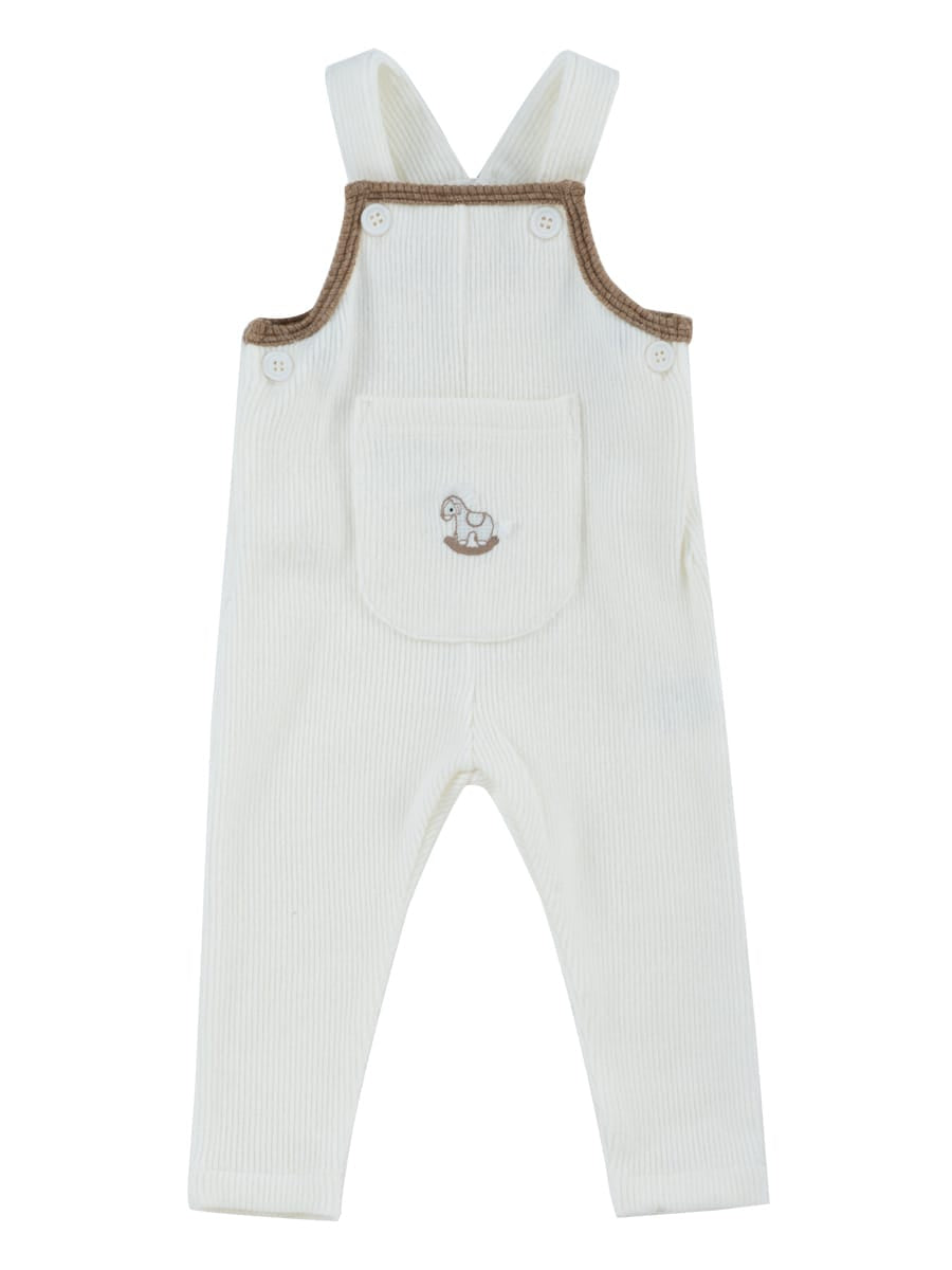 Whinny Knit Overalls - White by KIPP™ Collection