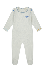 Color Stitch Lounge Footie - Blue by Crew Kids NY