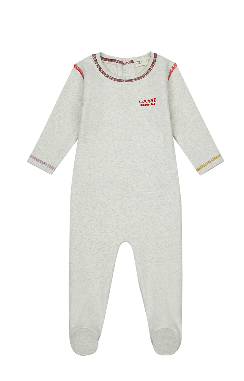 Color Stitch Lounge Footie - Red by Crew Kids NY