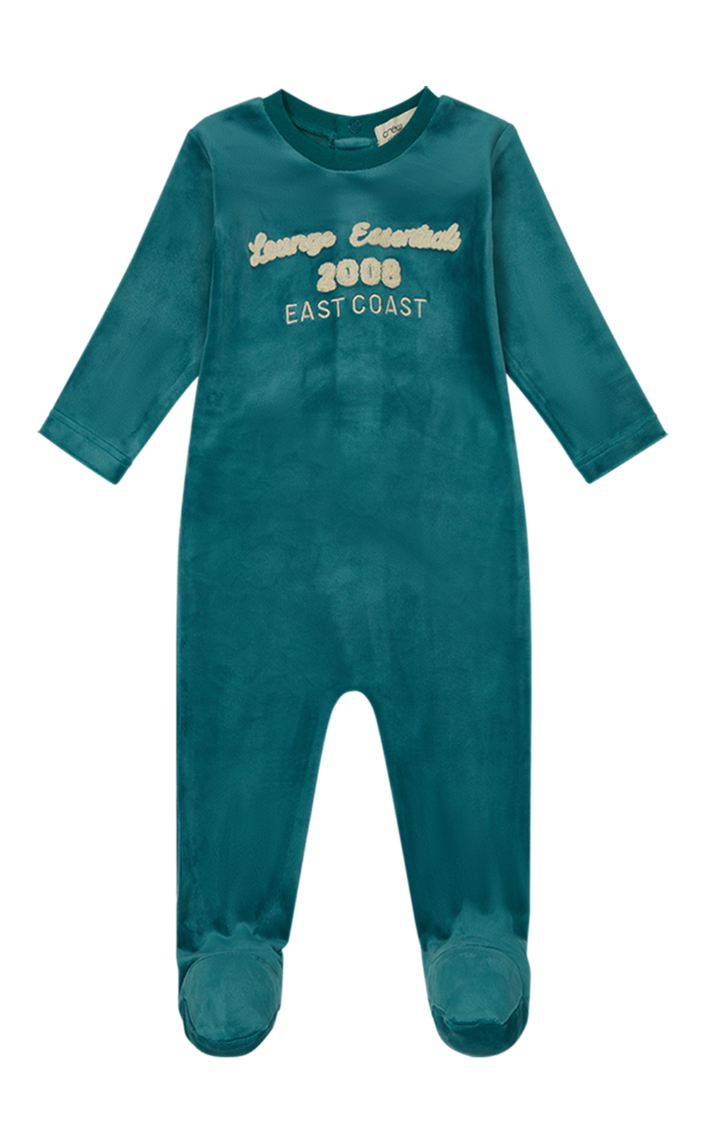 Terry Applique Footie - Green by Crew Kids NY