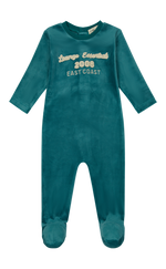 Terry Applique Footie - Green by Crew Kids NY
