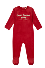 Terry Applique Footie - Coral by Crew Kids NY