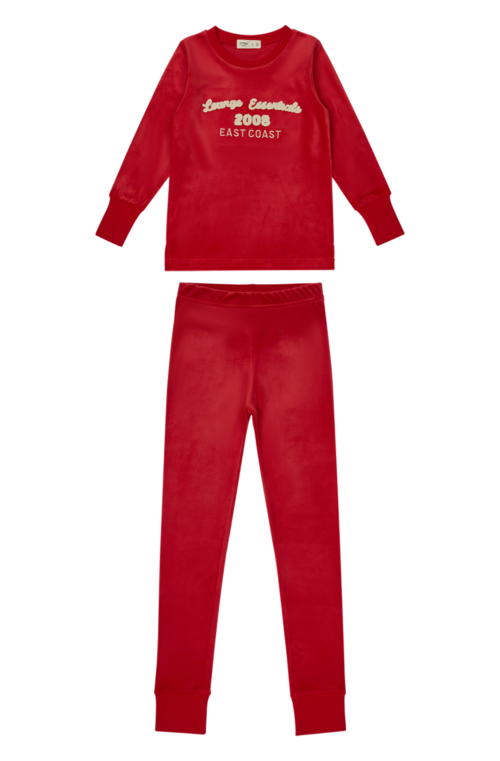 Terry Applique Set - Coral by Crew Kids NY