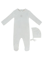 KB Logo Footie & Hat Set - White by KIPP™ Collection