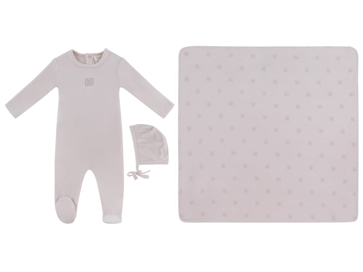KB Logo Footie, Hat and Blanket Set - Pink by KIPP™ Collection
