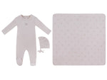 KB Logo Footie, Hat and Blanket Set - Pink by KIPP™ Collection