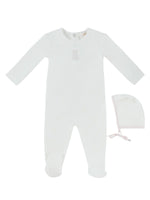 Petit Ours Footie & Hat Set - White Pink by KIPP™ Collection