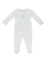 Petit Ours Footie - White Blue by KIPP™ Collection