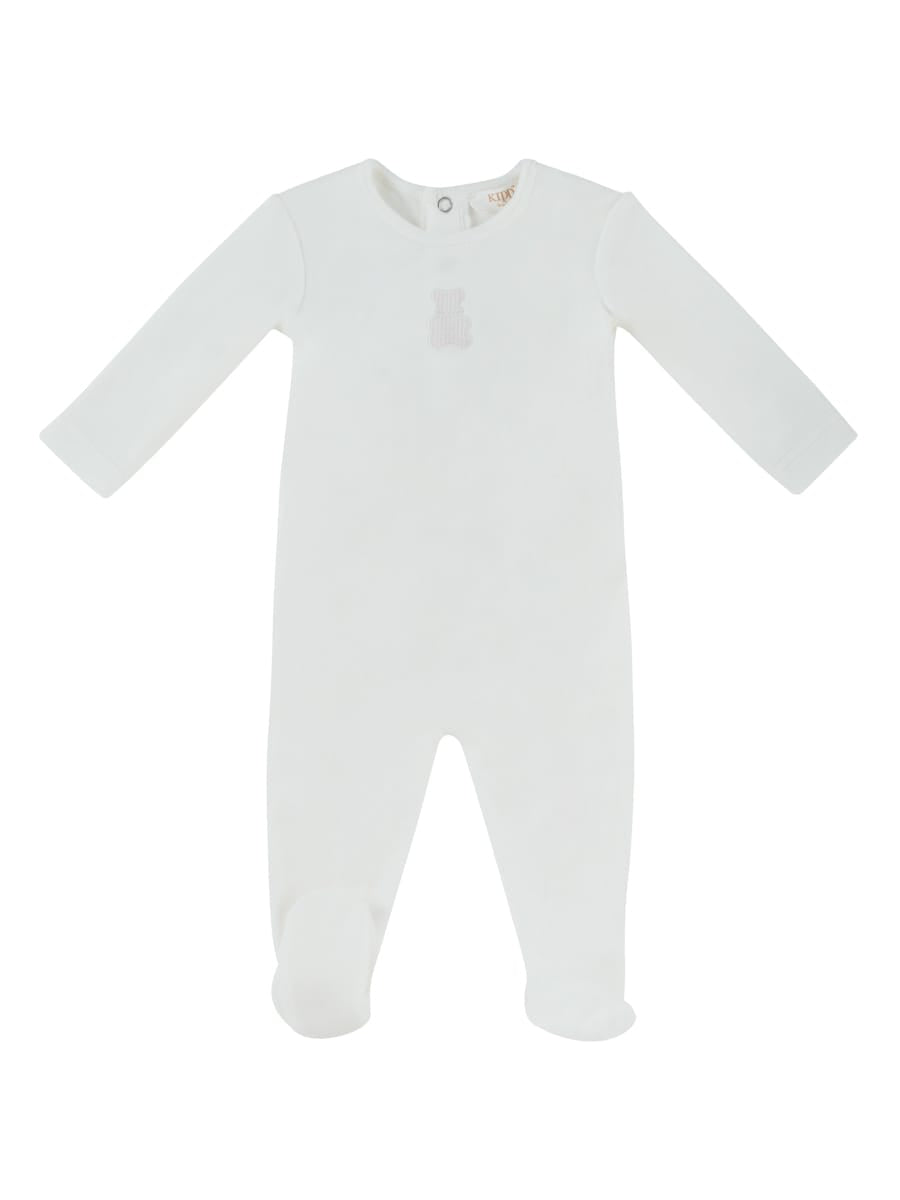 Petit Ours Footie - White Pink by KIPP™ Collection