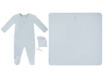 Petit Ours Footie, Hat and Blanket Set - Blue by KIPP™ Collection