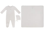 Petit Ours Footie, Hat and Blanket Set - Stone by KIPP™ Collection