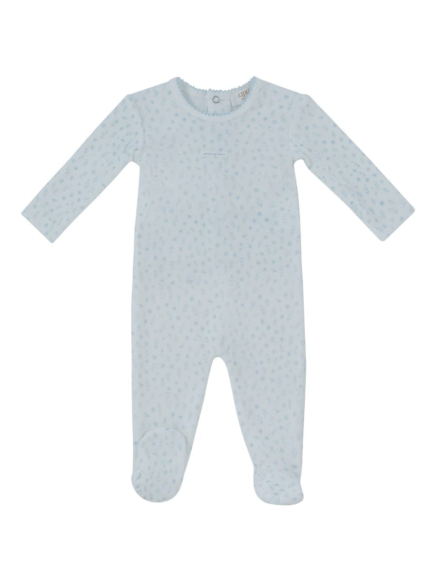 Whispering Blooms Footie - Blue by KIPP™ Collection