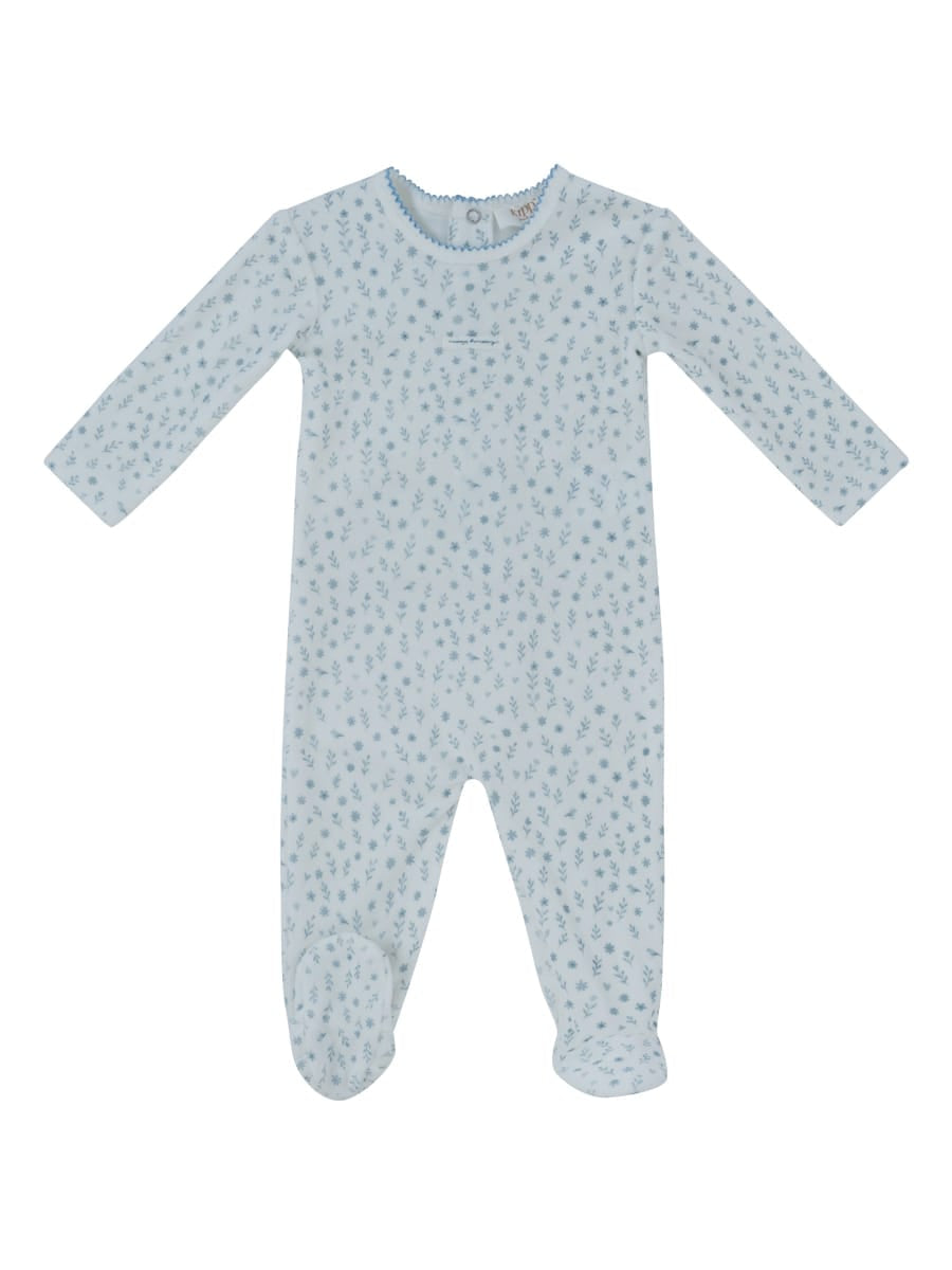 Whispering Blooms Footie - Dark Blue by KIPP™ Collection
