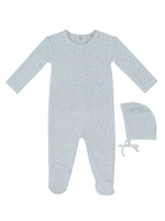 Whispering Blooms Footie & Hat Set - Blue by KIPP™ Collection