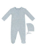 Whispering Blooms Footie & Hat Set - Dark Blue by KIPP™ Collection