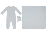 Whispering Blooms Footie, Hat & Blanket Set - Rose by KIPP™ Collection