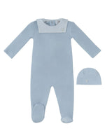Classic Bib Footie & Hat Set - Blue by KIPP™ Collection