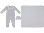 Classic Bib Footie, Hat & Blanket Set - Stone by KIPP™ Collection
