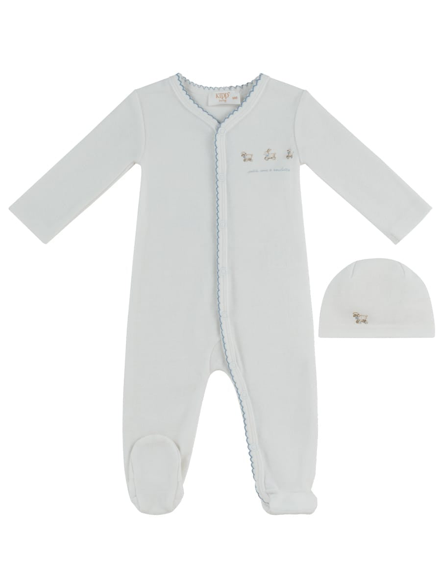 Petits Amis Terry Footie & Hat Set - Blue by KIPP™ Collection