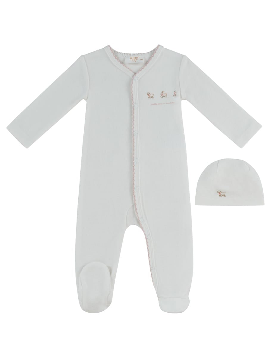 Petits Amis Terry Footie & Hat Set - Pink by KIPP™ Collection