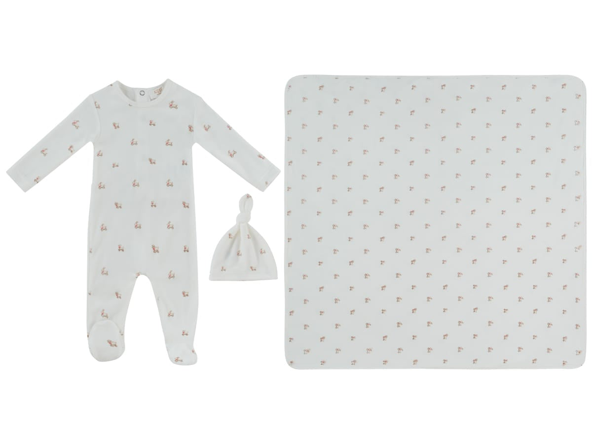 Petits Amis Footie, Hat & Blanket Set - Red by KIPP™ Collection