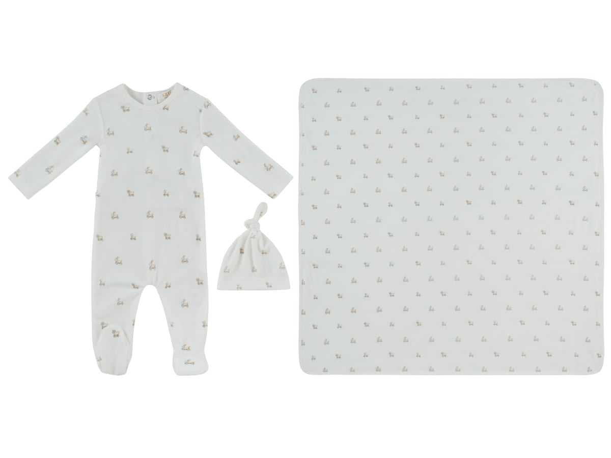 Petits Amis Footie, Hat & Blanket Set - Blue by KIPP™ Collection