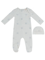 KB Logo Terry Footie and Hat Set - Blue by KIPP™ Collection