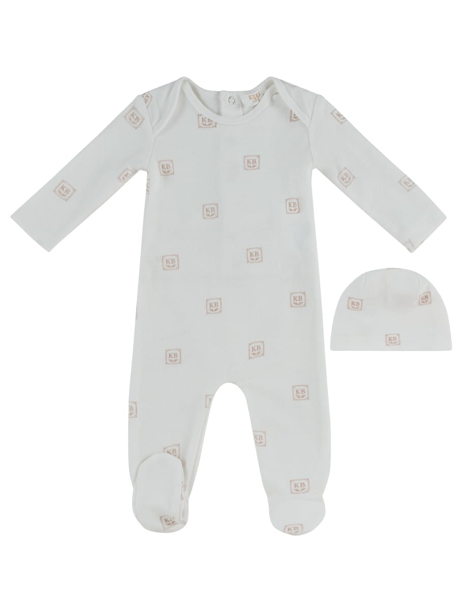 KB Logo Terry Footie and Hat Set - Pink by KIPP™ Collection