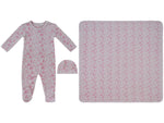 Woodland Toile Footie, Hat & Blanket Set - Pink by KIPP™ Collection
