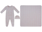 Woodland Toile Footie, Hat & Blanket Set - Rose by KIPP™ Collection