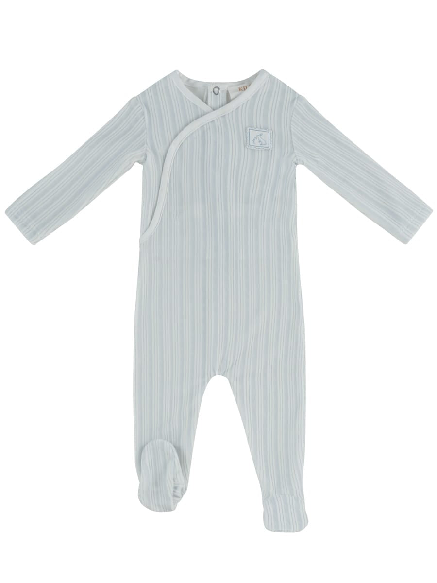 Stripe Stamp Footie - Blue by KIPP™ Collection