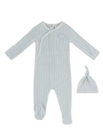 Stripe Stamp Footie & Hat Set - Blue by KIPP™ Collection
