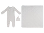 Stripe Stamp Footie, Hat & Blanket Set - Pink by KIPP™ Collection