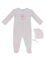 Ciel Enfant Gingham Footie & Hat Set - Pink by KIPP™ Collection