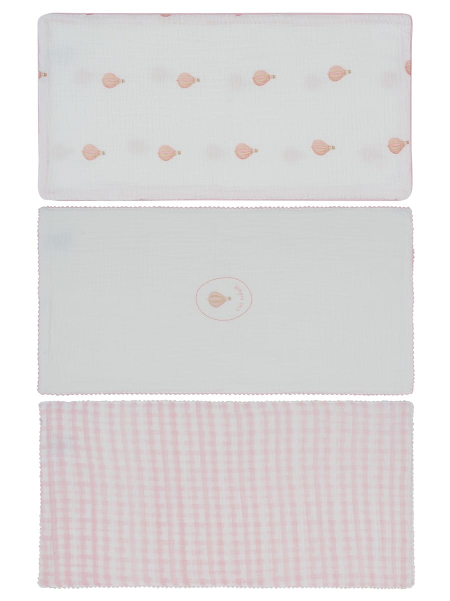 Ciel Enfant Burp Cloth Set of 3 - Pink by KIPP™ Collection