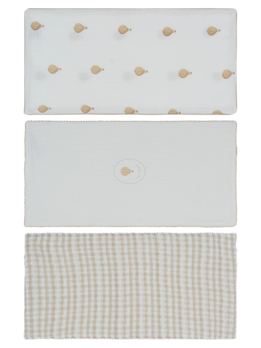 Ciel Enfant Burp Cloth Set of 3 - Stone by KIPP™ Collection