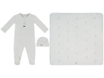 Atelier Bunny Footie, Hat & Blanket Set - Blue by KIPP™ Collection