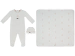 Atelier Bunny Footie, Hat & Blanket Set - Pink by KIPP™ Collection