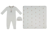 Atelier Bunny Footie, Hat & Blanket Set - Taupe by KIPP™ Collection