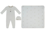 Atelier Bunny Footie, Hat & Blanket Set - White by KIPP™ Collection