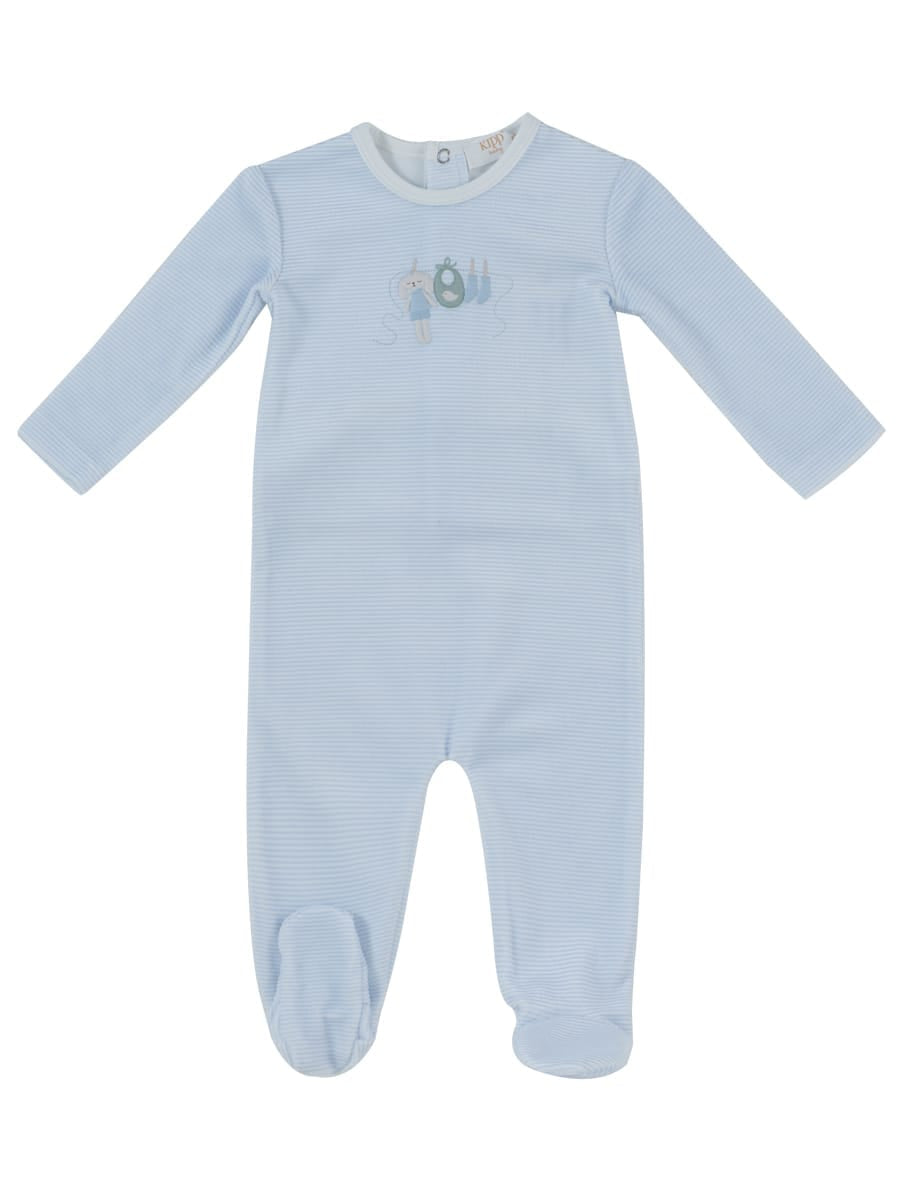 Bunny Stripe Footie - Blue by KIPP™ Collection