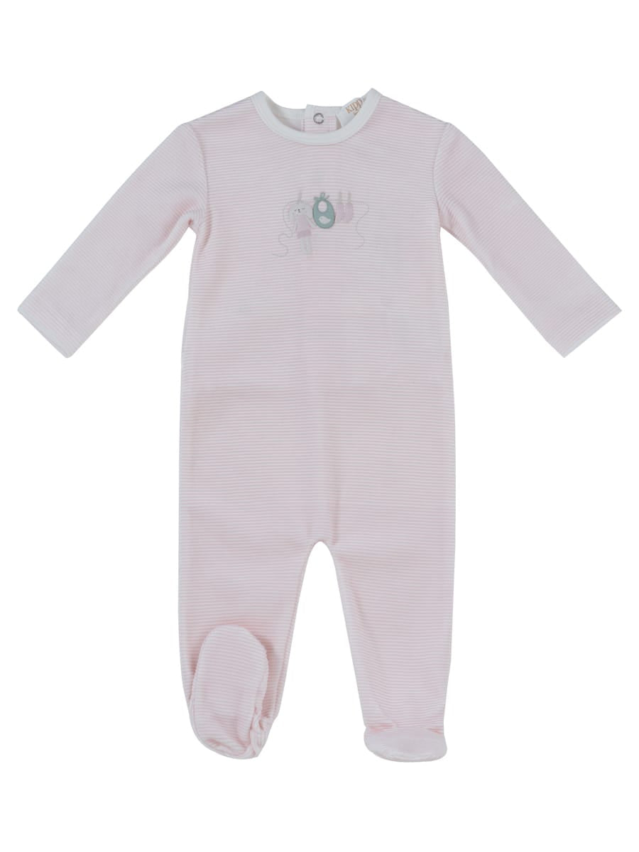 Bunny Stripe Footie - Pink by KIPP™ Collection