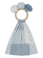 Patchwork Lovey Ring Toy - Blue by KIPP™ Collection