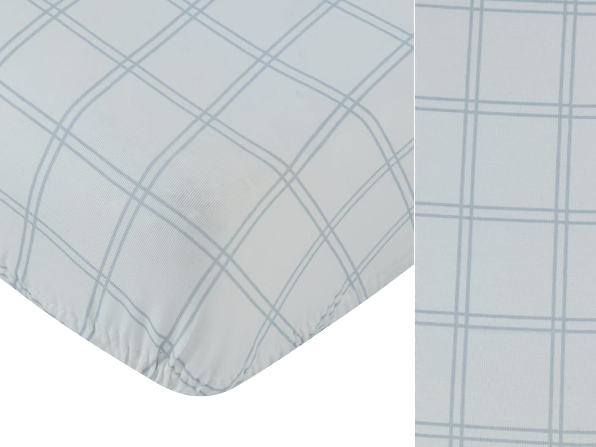 Whinny Plaid Fitted Bassinet Sheet - Blue by KIPP™ Collection